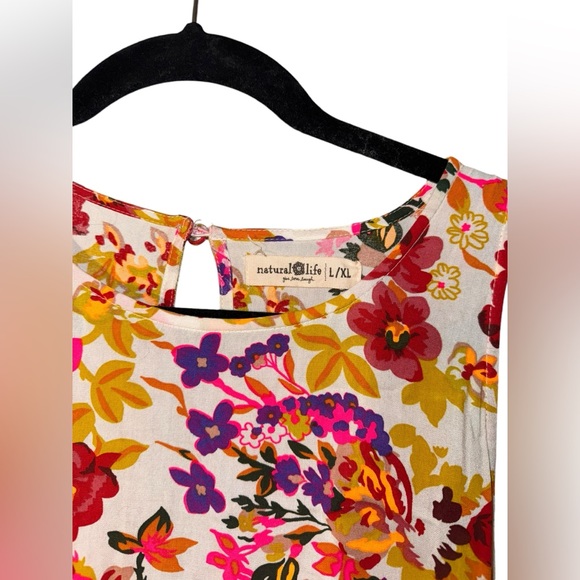 Natural Life Boho Full Length Sleeveless Floral Maxi Dress Size Large/XL - Picture 4 of 6